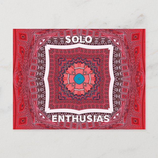 Postal Arte de Impresión de Patrón Ajrak de la Cultura Tr (Anverso)