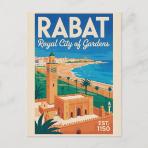 Postal Arte de impresión de póster de viaje retro de Raba