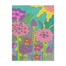 Arte de jardín floral de primavera