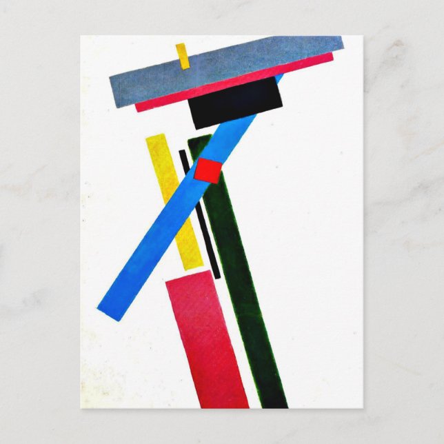 Postal Arte de Kazimir Malevich: Construcción de supremat (Anverso)