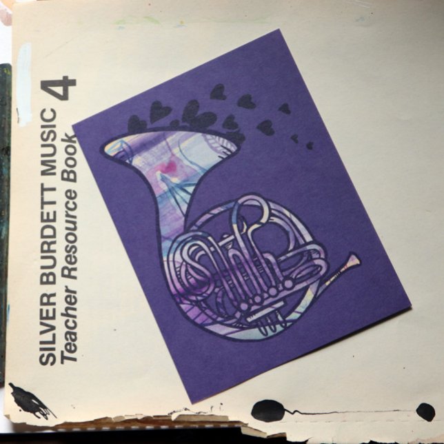 Postal Arte de la banda de amor del Cuerno de Francia (Subido por el creador)