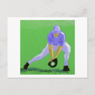 Postal Arte de la captura del béisbol