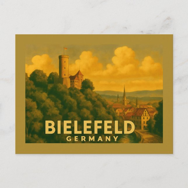 Postal Arte de la ciudad Bielefeld Alemania (Anverso)