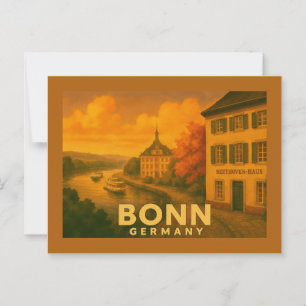 Postal Arte de la ciudad de Bonn Alemania