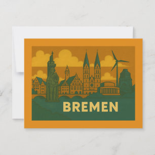 Postal Arte de la ciudad de Bremen Alemania