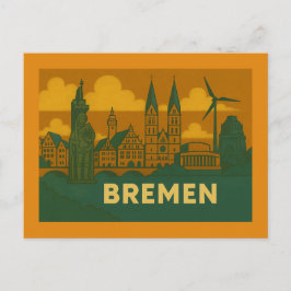 Postal Arte de la ciudad de Bremen Alemania