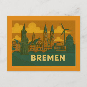 Postal Arte de la ciudad de Bremen Alemania