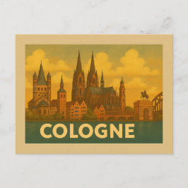 Postal Arte de la ciudad de Colonia Alemania