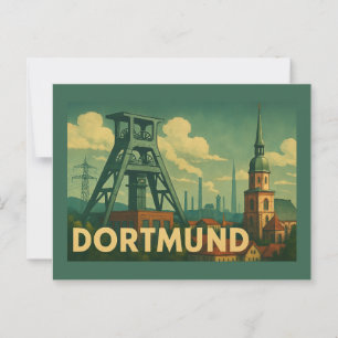 Postal Arte de la ciudad de Dortmund Alemania