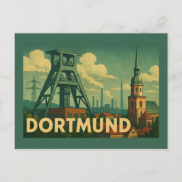 Postal Arte de la ciudad de Dortmund Alemania