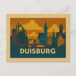 Postal Arte de la ciudad de Duisburgo Alemania