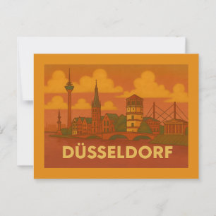 Postal Arte de la ciudad de Düsseldorf Alemania