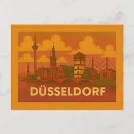 Postal Arte de la ciudad de Düsseldorf Alemania