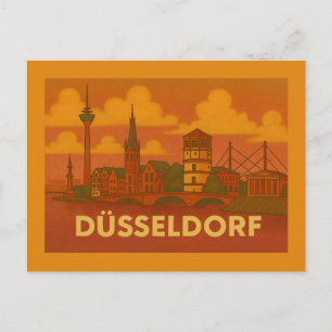 Postal Arte de la ciudad de Düsseldorf Alemania