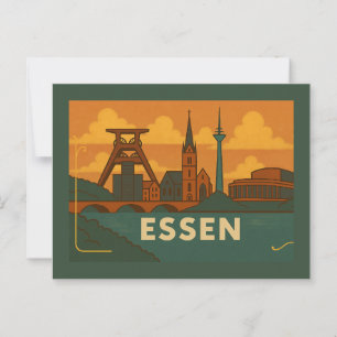 Postal Arte de la ciudad de Essen Alemania