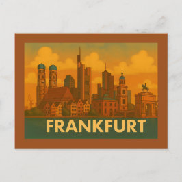 Postal Arte de la ciudad de Frankfurt Alemania