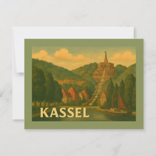 Postal Arte de la ciudad de Kassel Alemania