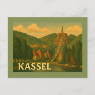 Postal Arte de la ciudad de Kassel Alemania