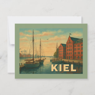 Postal Arte de la ciudad de Kiel Alemania