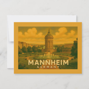 Postal Arte de la ciudad de Mannheim Alemania