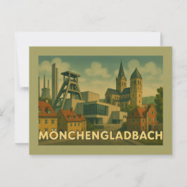 Postal Arte de la ciudad de Mönchengladbach Alemania
