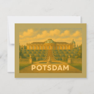 Postal Arte de la ciudad de Potsdam Alemania