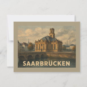 Postal Arte de la ciudad de Saarbrücken Alemania