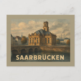 Postal Arte de la ciudad de Saarbrücken Alemania