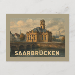 Postal Arte de la ciudad de Saarbrücken Alemania