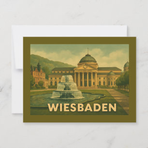 Postal Arte de la ciudad de Wiesbaden Alemania