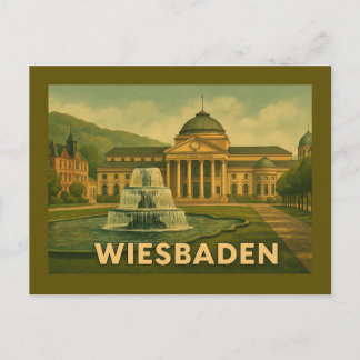Postal Arte de la ciudad de Wiesbaden Alemania