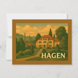 Postal Arte de la ciudad Hagen Alemania