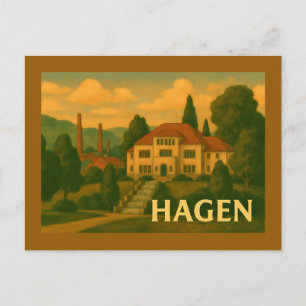 Postal Arte de la ciudad Hagen Alemania