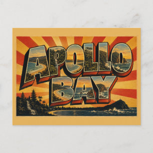 Postal Arte de la costa surfera de Apollo Bay Victoria Au