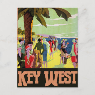 Postal Arte de la época de viajes del oeste de Florida