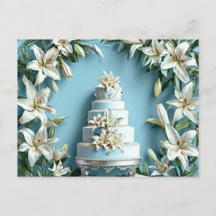 Postal Arte de la fiesta de bodas