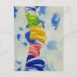 Postal Arte de la línea de la ropa