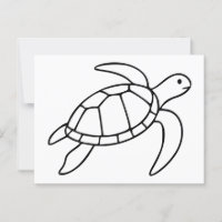 Arte de la línea de tortugas marinas - Animal mari