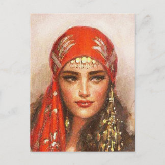 Postal arte de la mujer