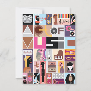 Postal Arte de la música