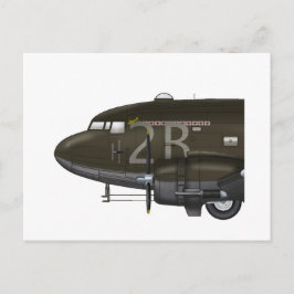 Postal Arte de la nariz del Skytrain C-47 de la USAAF