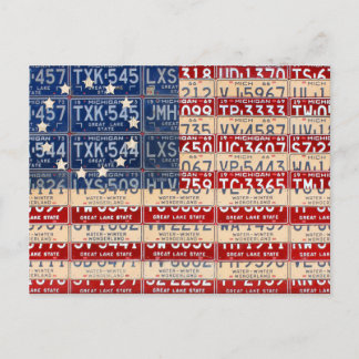 Postal Arte de la placa de matrícula de la bandera de épo