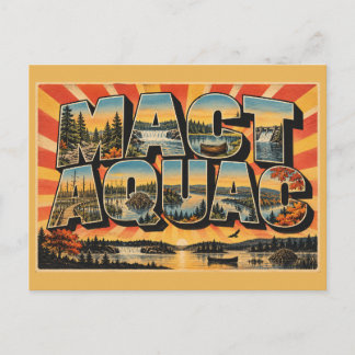 Postal Arte de la presa del río Mactaquac NB Estanque de