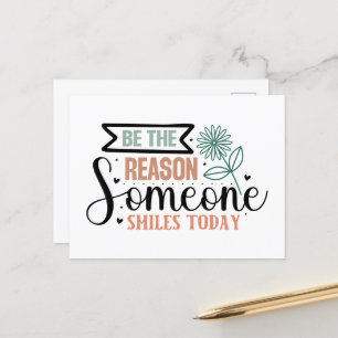 Postal arte de la razón de la sonrisa inspiradora