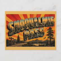 Arte de lago forestal de montaña de Snoqualmie Pas