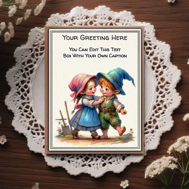 Postal Arte de libro de cuentos con sentimiento cotidiano (Subido por el creador)