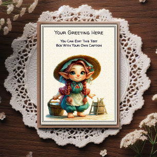 Postal Arte de libro de cuentos de sentimiento cotidiano