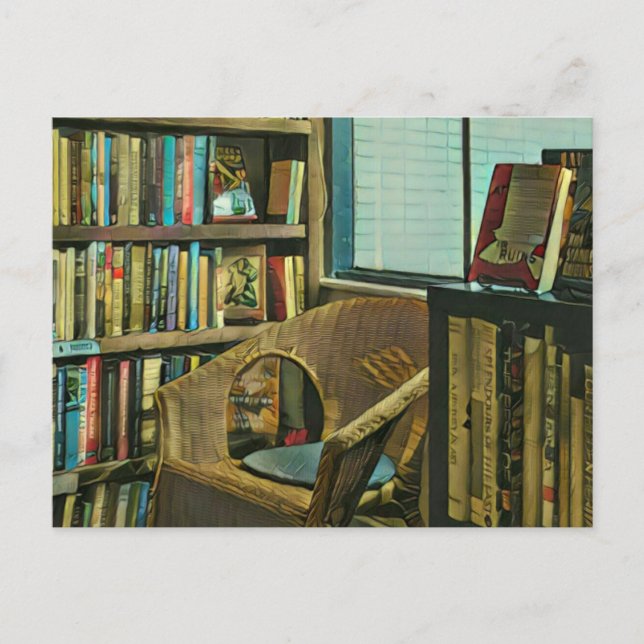 Postal Arte de libros antiguos (Anverso)