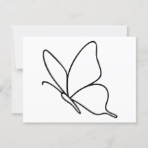 Arte de línea de mariposa - Ilustracion de insecto