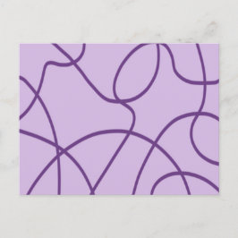 Postal Arte de línea en morado